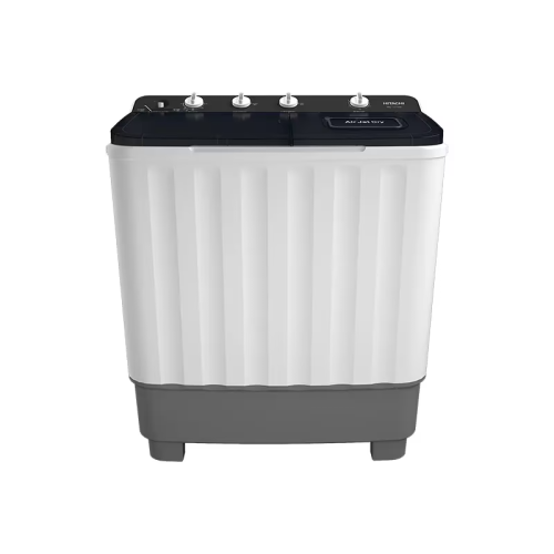 غسالة هيتاشي حوضين 12 كيلو، أبيض - رمادي, LTT12JWT...