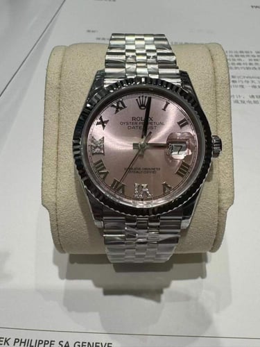 رولكس ديت جست فولاذ وألماس مقاس ٣٦ مم