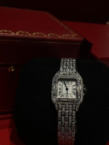 كارتييه بانثر فل ألماس مقاس ٢٢ مم