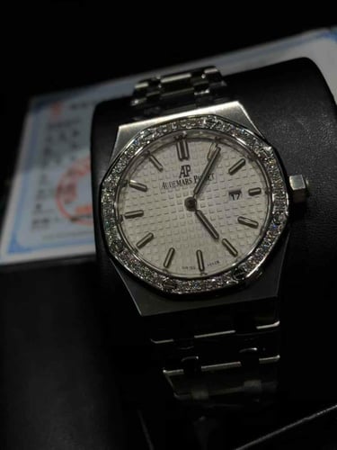 اوديمار بياجيه رويال اوك فل ستينلس ستيل والماس VVS...