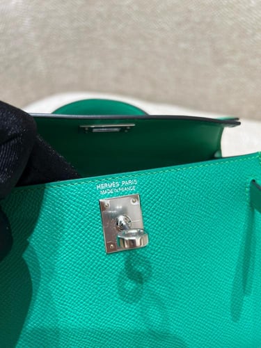 Kelly mini, vert jade epsom