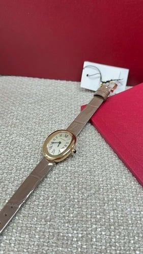 كارتييه بانوار ستيل مطلي ذهب وجلد