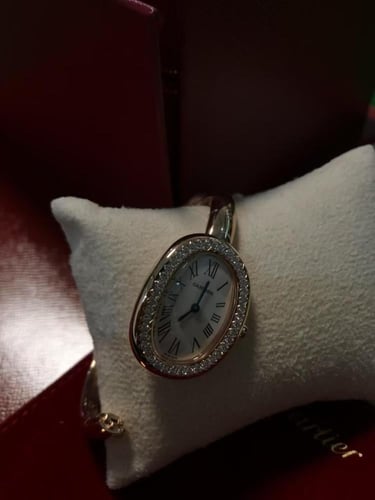 كارتييه بانوار سايز سمول ألماس مطلي ذهب روز قولد