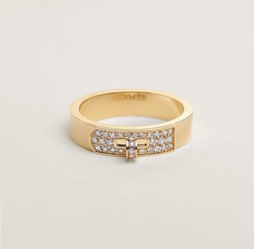 خاتم ارميز كيلي ذهب اصفر نص الماس