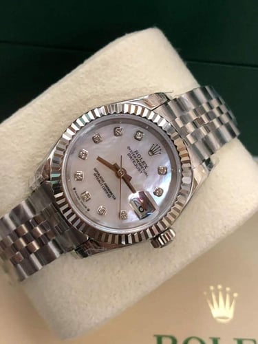 رولكس ديت جست فل ستيل وألماس ميناء صدفي ٣١مم