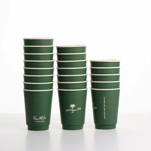 أكواب ورقية بتصميم اليوم الوطني 96- 12Oz