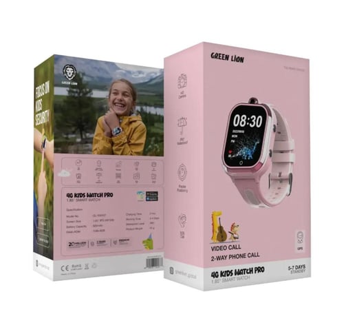ساعة ذكية للاطفال من جرين لون وردي