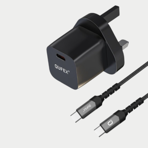 شاحن جداري PD مع كيبل Type C-C قماشي