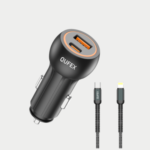 فيش سيارة PD + USB 48W + كيبل ايفون