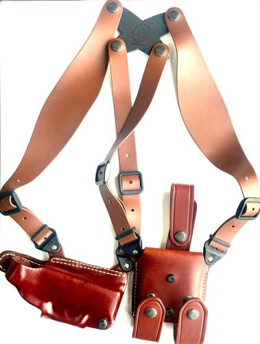 OK173M LEATHER SHOULD HOLS SIG P365 BROWN جراب فيق...