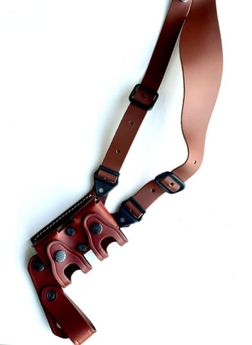 OK 1120M LEATHER SHOLD HOLSTR REV 2'' DBLCARTRIDGE...