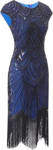 فستان سهرة مطرز من الدانتيل