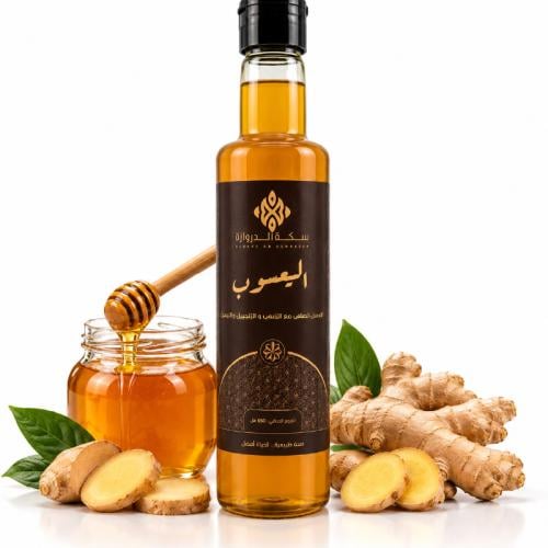 اليعسوب عسل صافي مع اللومي الحساوي والزنجبيل والكر...