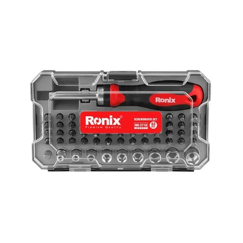 طقم لقم مفك 64 قطعة من رونيكس موديل (RH-2716)