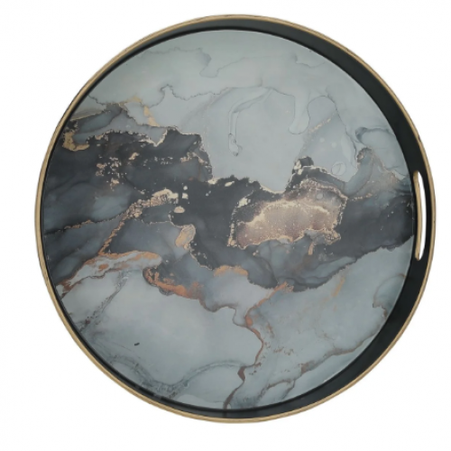 طوفرية تقديم دائري رخامي - فيبر