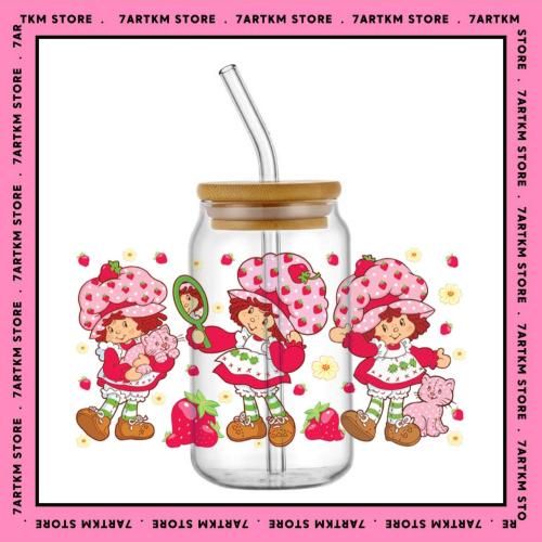 كاس زجاج - strawberry shortcake 2