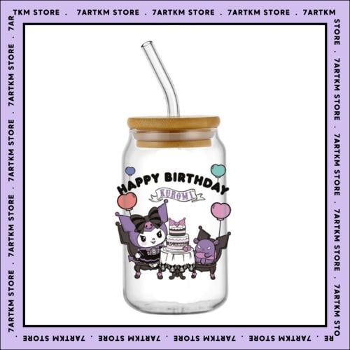 كاس زجاج - kuromi HBD