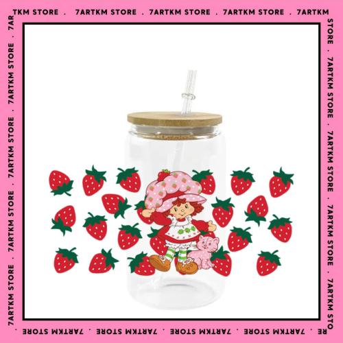 كاس زجاج - strawberry shortcake 1