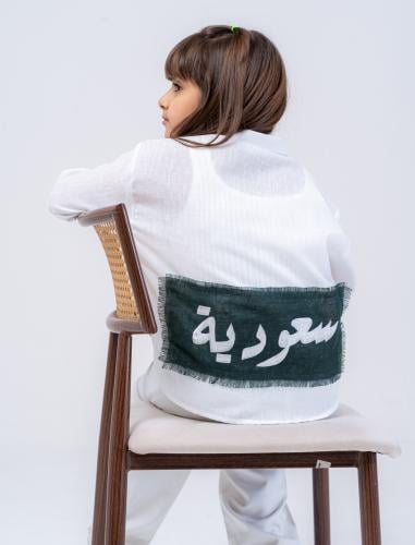 قميص كتان كم طويل