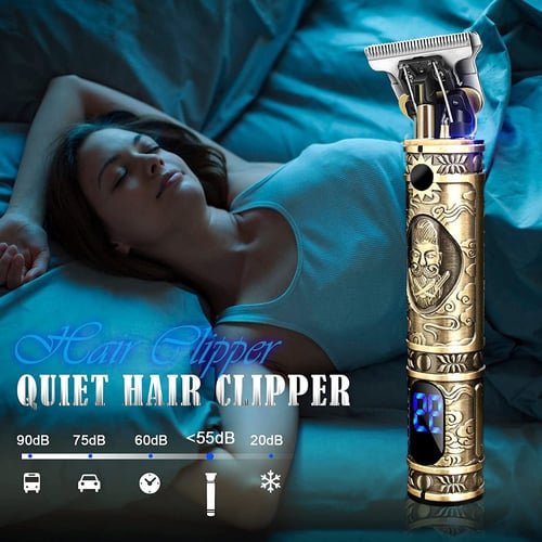 مجموعة ماكينة حلاقة كهربائية لاسلكية احترافية بشفر...