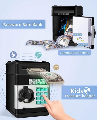 لعبة بيجي بانك للاولاد بشكل صندوق لتوفير النقود، م...