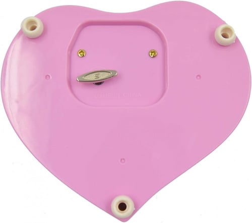 صندوق موسيقى على شكل قلب مع راقصة باليه في الداخل...