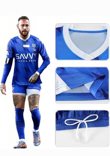 طقم جيرسي لكرة القدم برقم 10 للاعب نيمار وشورت وجو...