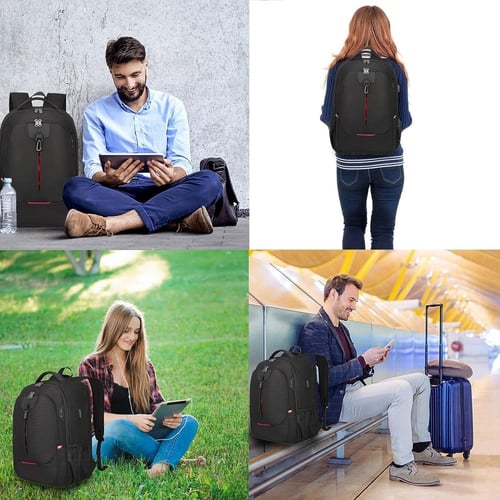 حقيبة ظهر للابتوب للسفر مقاس 17.3 انش مضادة للسرقة...