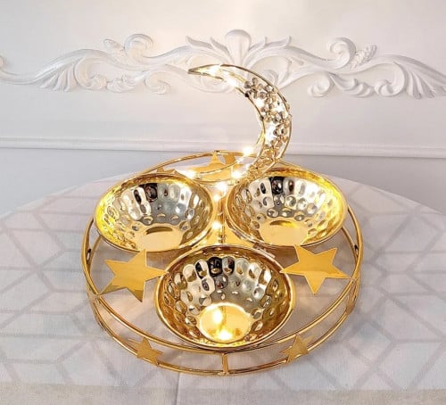 صينية المكسرات الذهبية الفاخرة