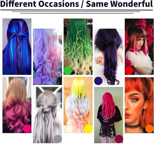 طبشور صبغة مؤقتة لشعر البنات من كاستويف، لون شعر م...