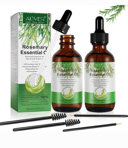 زيت اكليل الجبل العطري لنمو الشعر والحواجب والرموش...