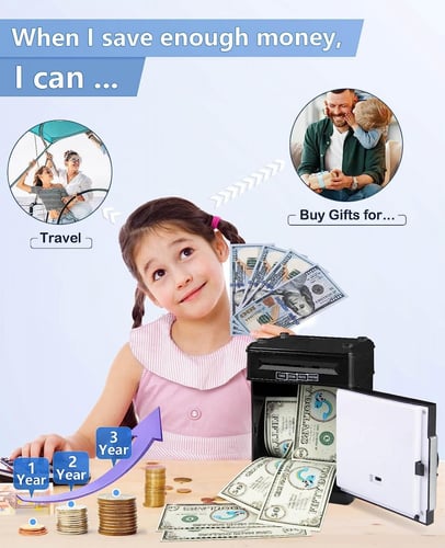 لعبة بيجي بانك للاولاد بشكل صندوق لتوفير النقود، م...