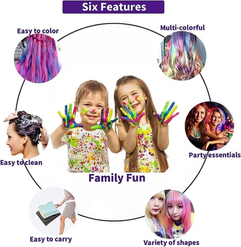 طبشور صبغة مؤقتة لشعر البنات من كاستويف، لون شعر م...