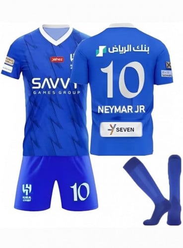 طقم جيرسي لكرة القدم برقم 10 للاعب نيمار وشورت وجو...