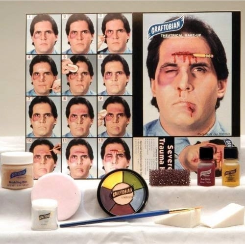 مجموعة ادوات الماكياج السينمائي المهنية ، مكياج Gr...