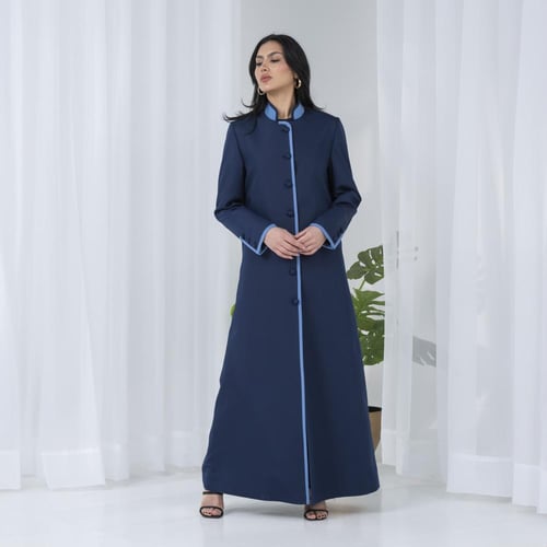 عباية بليزر سماوي خامة كتان ايطالي