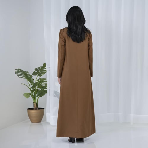 عباية بليزر بني خامة كتان إيطالي