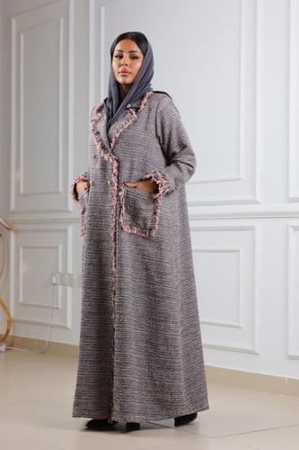 عباية بليزر رمادي توويد ايطالي