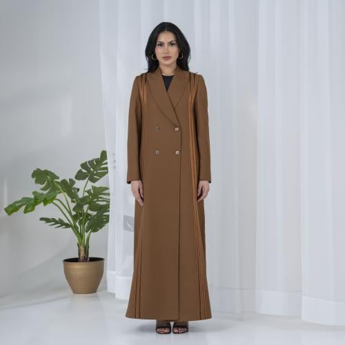 عباية بليزر بني خامة كتان إيطالي