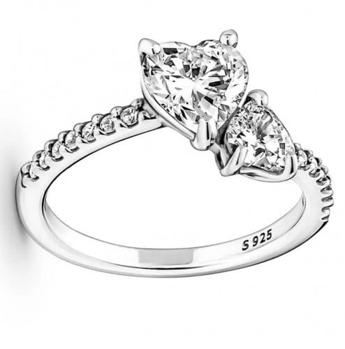 Double heart ring