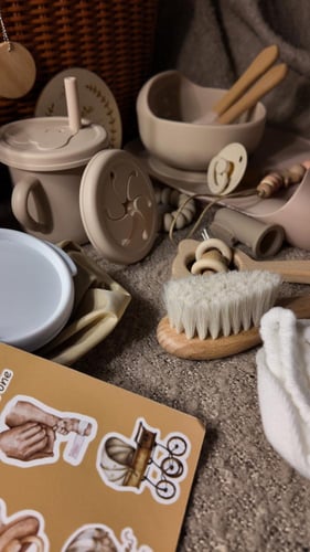 حقيبة مائدة للأطفال_لون بيج