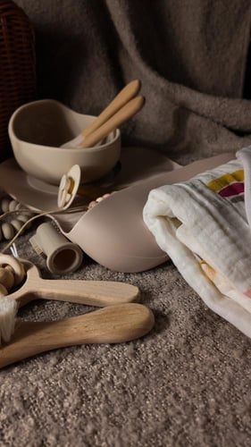 حقيبة مائدة للأطفال_لون بيج