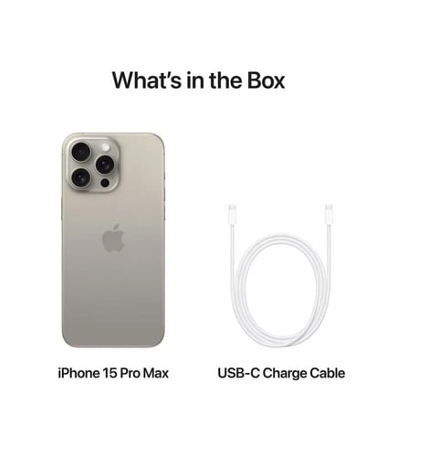 ايفون 15 برو ماكس - تيتانيوم طبيعي