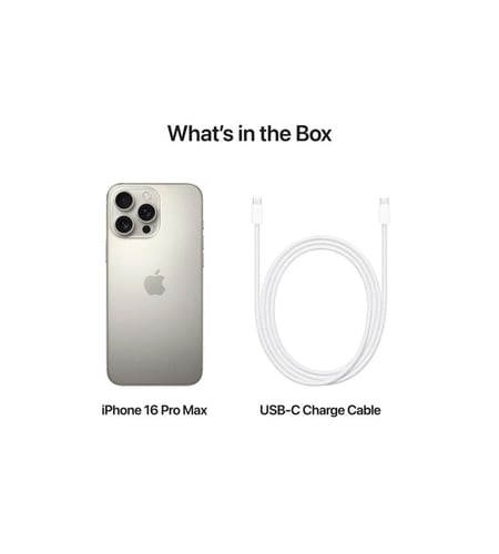 ايفون 16 برو ماكس - تيتانيوم طبيعي