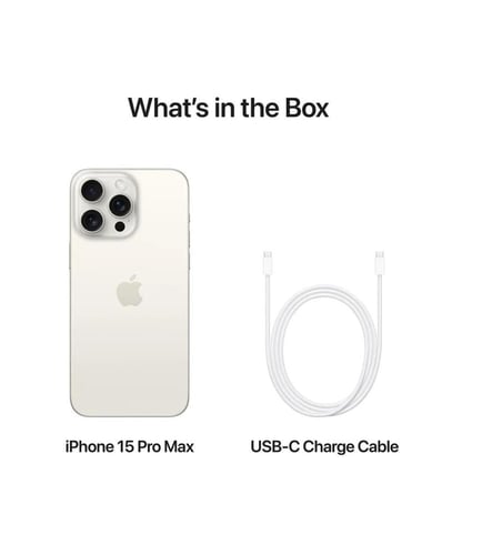 ايفون 15 برو ماكس - تيتانيوم ابيض