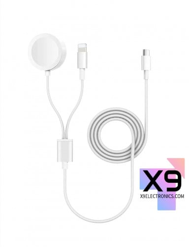 كيبل 2in1 شاحن ايفون و شاحن ساعة أبل منفذ PD