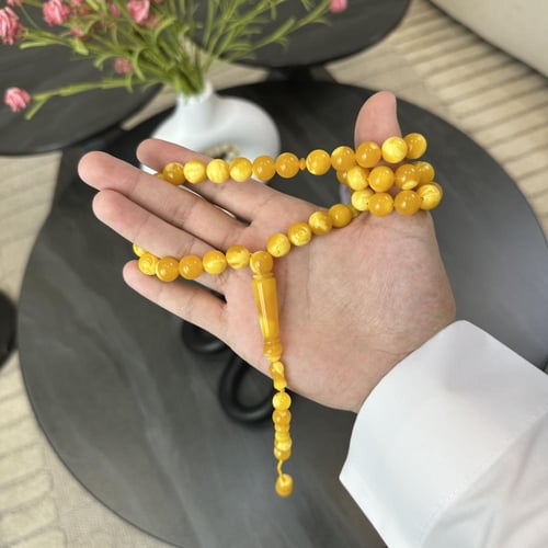 مسباح بكلايت تمليكة ( لون كهرماني )