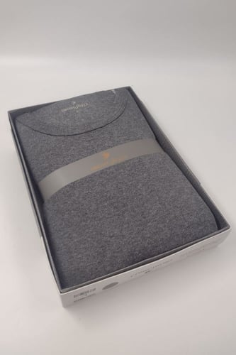 بيجامة كم طويل شتوي رجالي - دروش رصاصي قطن