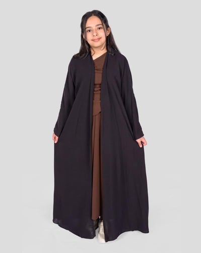 عباية كتان ملونة للبنات بتصميم عملي