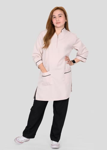 يونيفورم عاملات مريح بسحاب و جيوب واسعة